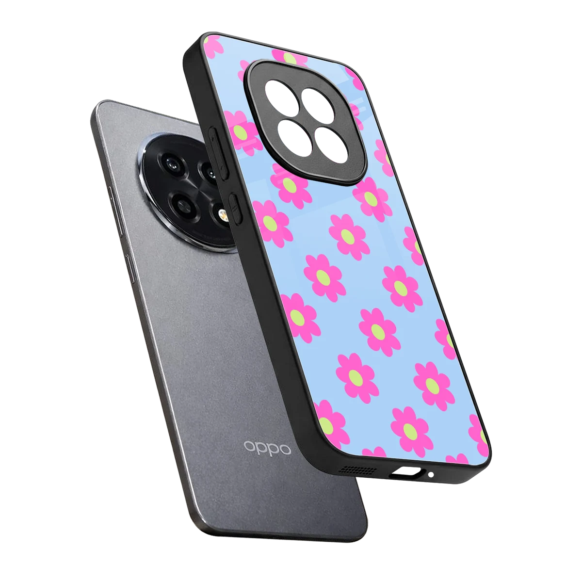 Bouquet sleek oppo f29 pro 5g cover with tempered glass back and TPU edges