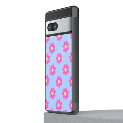 Bouquet stylish phone case for google pixel 7a | glossy glass and slim fit