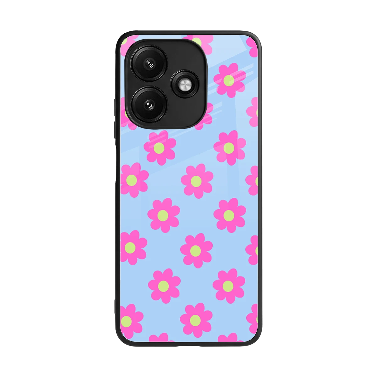 Bouquet back phone cover | glass case for redmi 12 5g