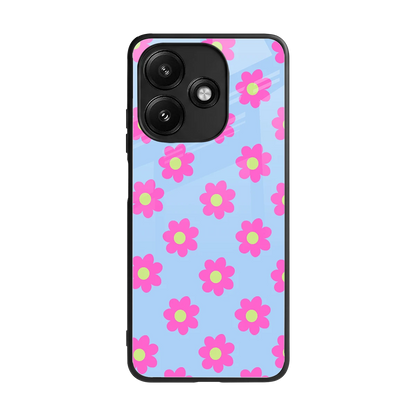 Bouquet back phone cover | glass case for redmi 12 5g