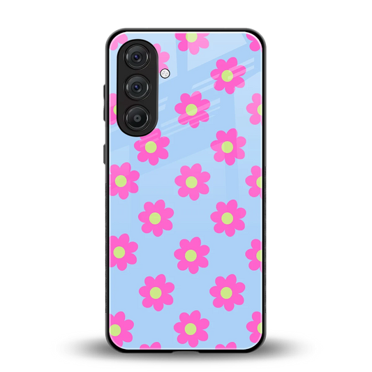 Bouquet back phone cover | glass case for samsung galaxy m36 5g