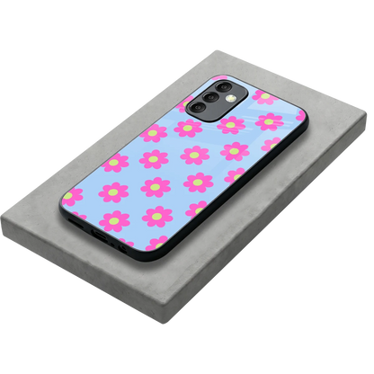 Bouquet stylish phone case for samsung galaxy m14 5g | glossy glass and slim fit