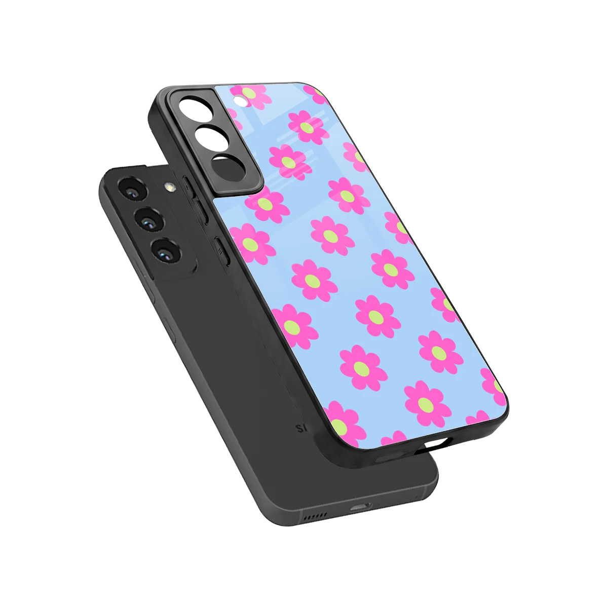 Bouquet sleek samsung galaxy s22 cover with tempered glass back and TPU edges