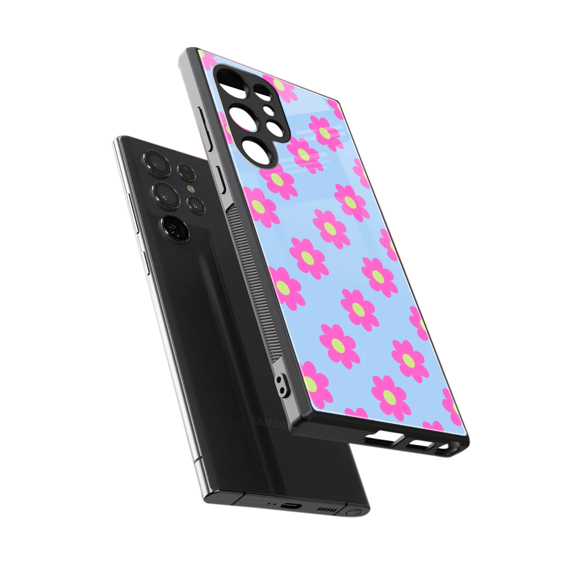 Bouquet sleek samsung galaxy s23 ultra cover with tempered glass back and TPU edges