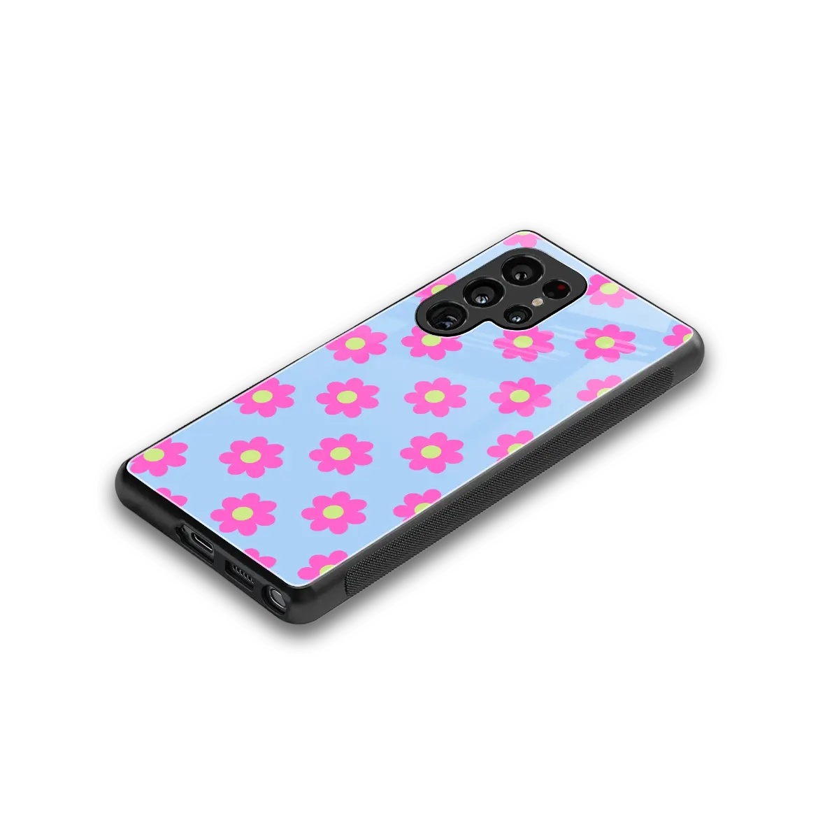 Bouquet stylish phone case for samsung galaxy s25 ultra | glossy glass and slim fit