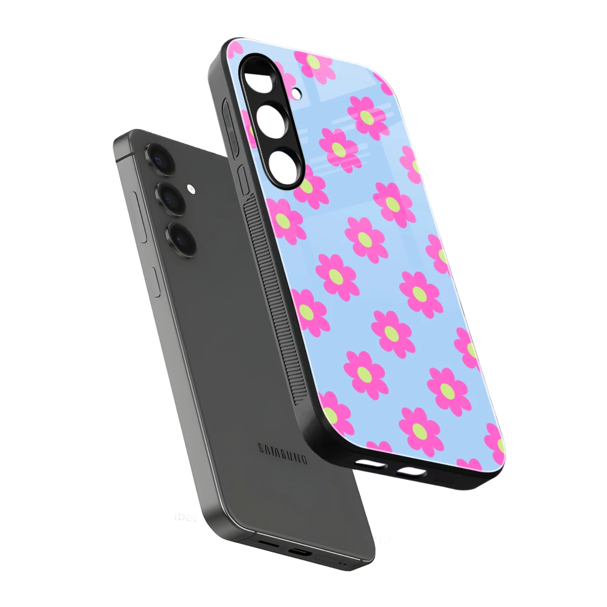 Bouquet sleek samsung galaxy s24 cover with tempered glass back and TPU edges