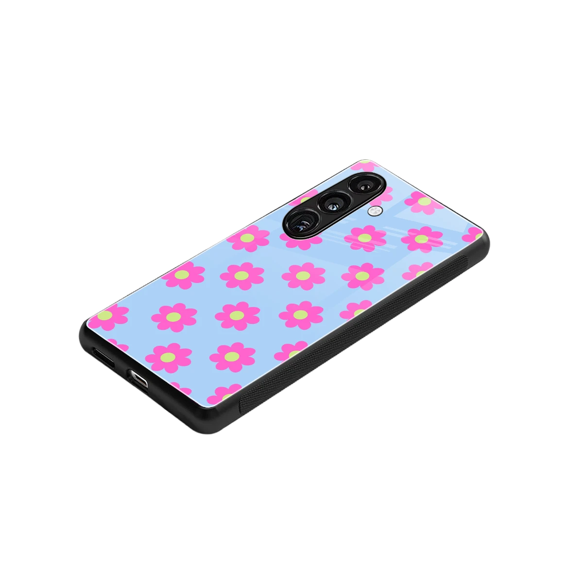 Bouquet stylish phone case for samsung galaxy s24 | glossy glass and slim fit