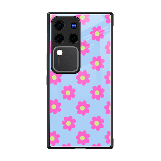 Bouquet back phone cover | glass case forvivo v30 pro
