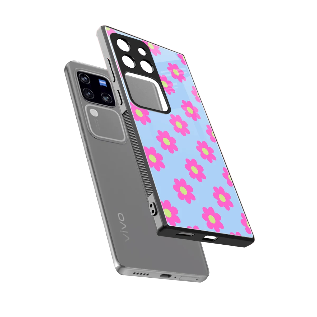 Bouquet sleekvivo v30 pro cover with tempered glass back and TPU edges