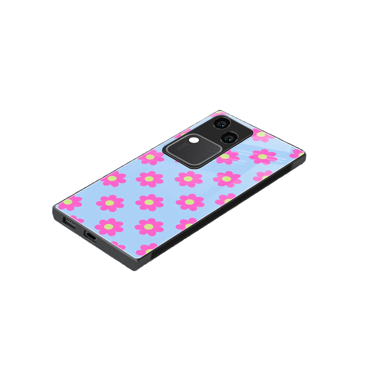 Bouquet stylish phone case for vivo v30 | glossy glass and slim fit