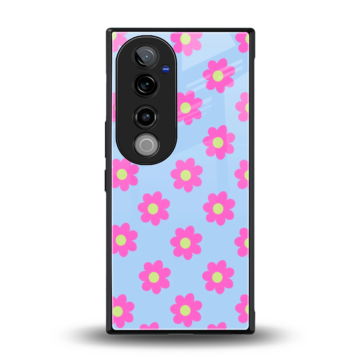 Bouquet back phone cover | glass case for vivo v40 pro