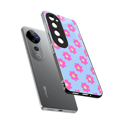 Bouquet sleek vivo v40 pro cover with tempered glass back and TPU edges