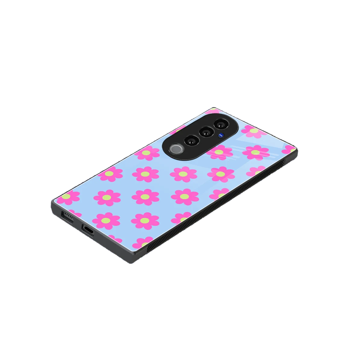Bouquet stylish phone case for vivo v40 pro | glossy glass and slim fit