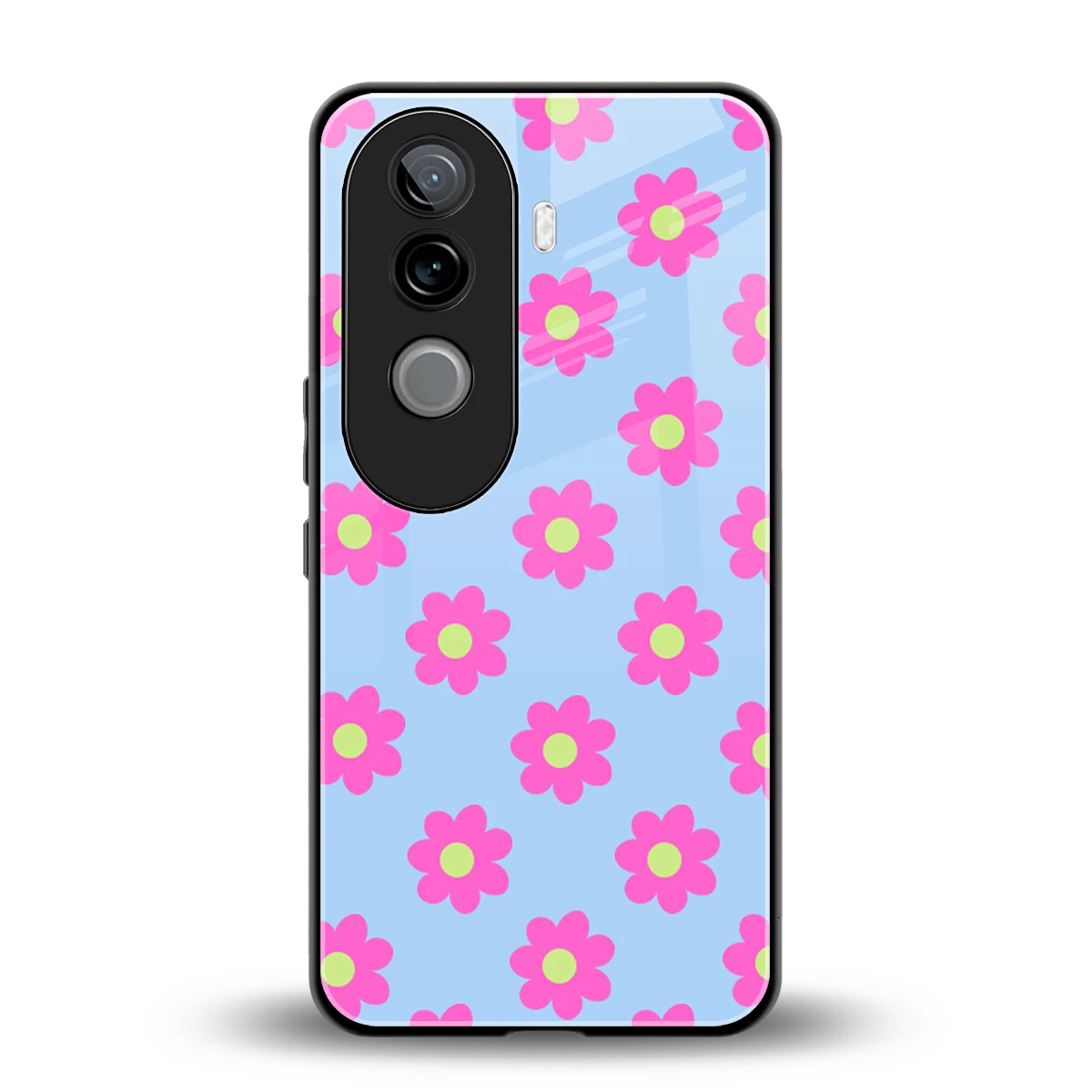 Bouquet back phone cover | glass case for vivo v40e