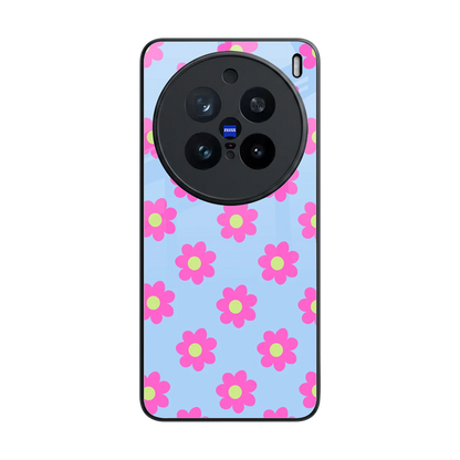Bouquet back phone cover | glass case for vivo x200 pro