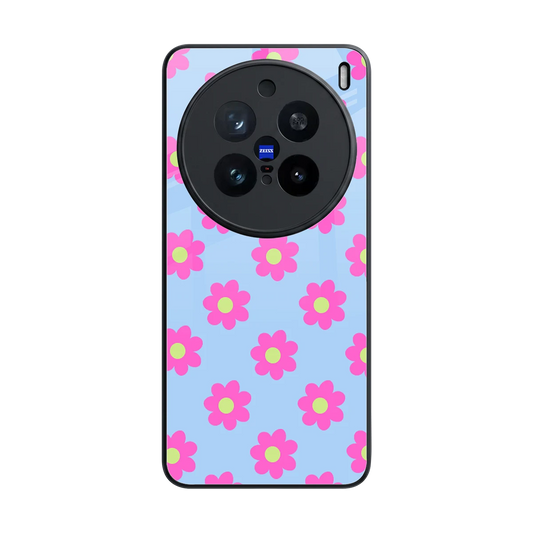 Bouquet back phone cover | glass case for vivo x200 pro