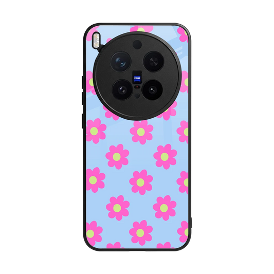Bouquet back phone cover | glass case for vivo x300 pro