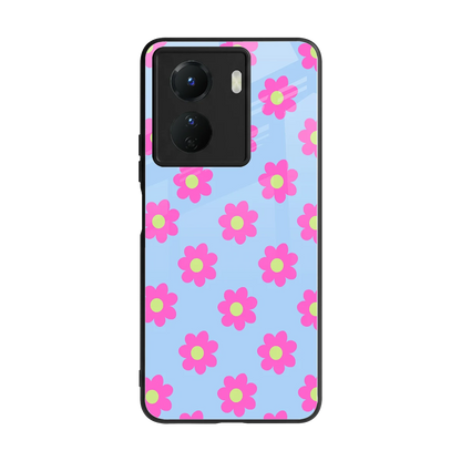 Bouquet back phone cover | glass case for vivo y16