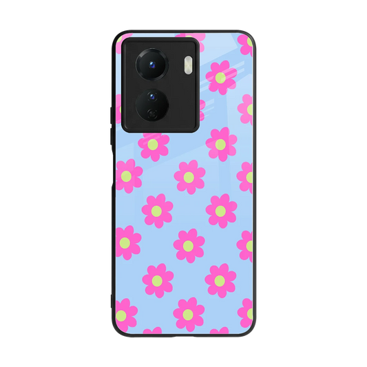Bouquet back phone cover | glass case for vivo y16