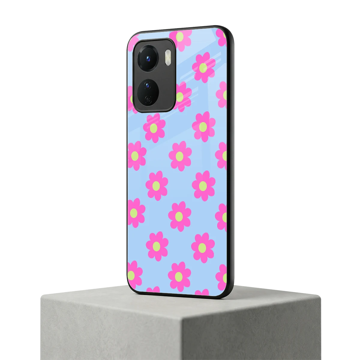 Bouquet vivo y16 mobile cover | shockproof glass phone case