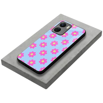 Bouquet stylish phone case for vivo y16 | glossy glass and slim fit