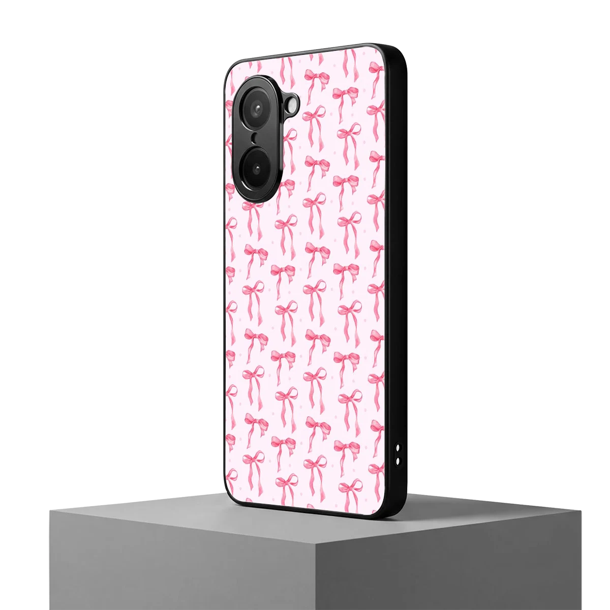 Bow Pink oneplus nord ce5 5g mobile cover | shockproof glass phone case