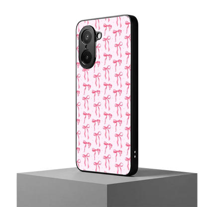 Bow Pink oneplus nord ce5 5g mobile cover | shockproof glass phone case