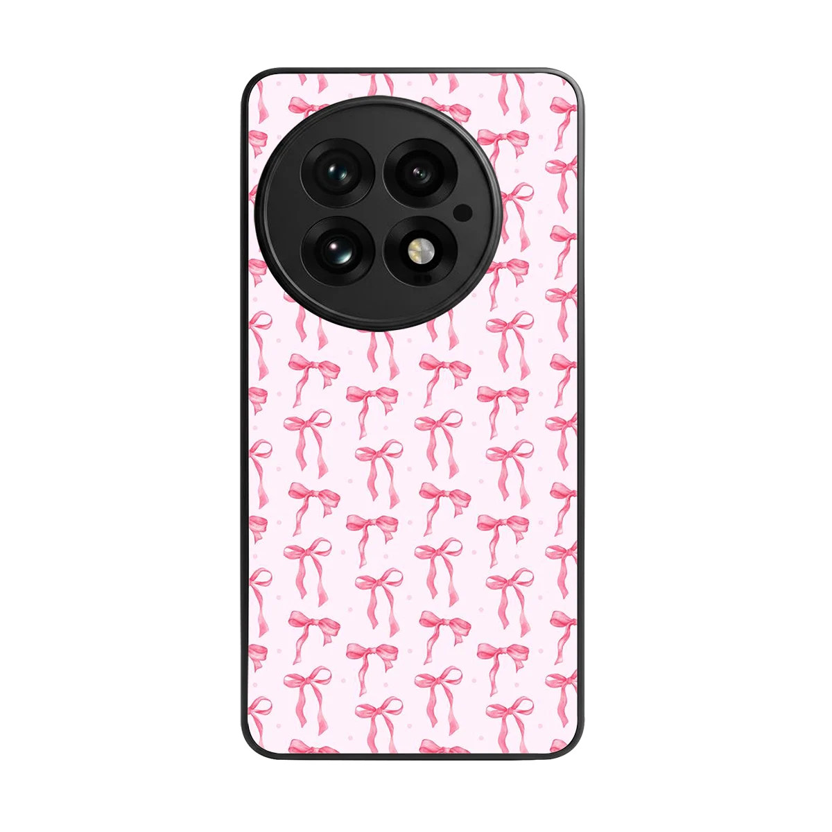 Bow Pink back phone cover | glass case for oneplus 13
