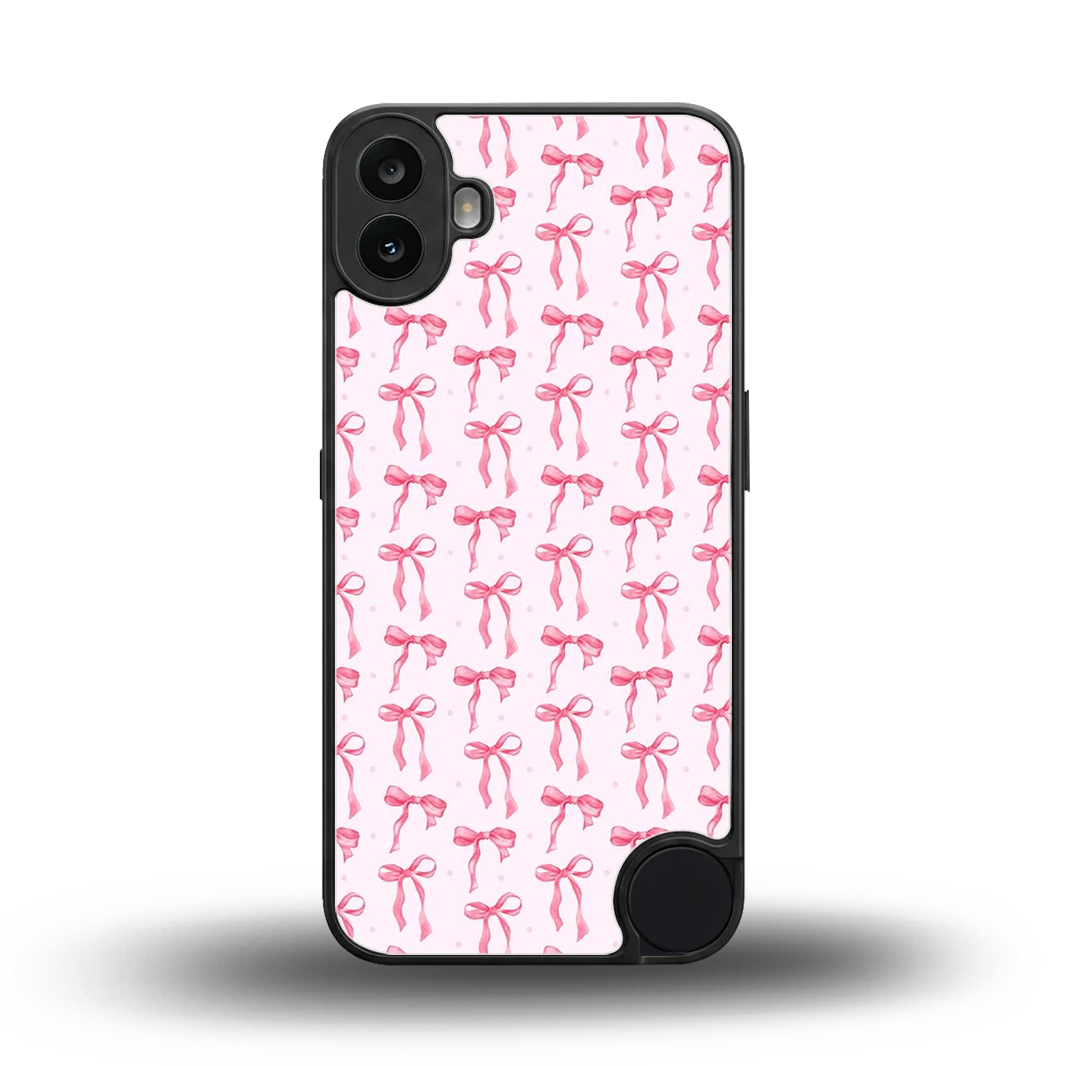 Bow Pink back phone cover | glass case for cmf nothing phone 1