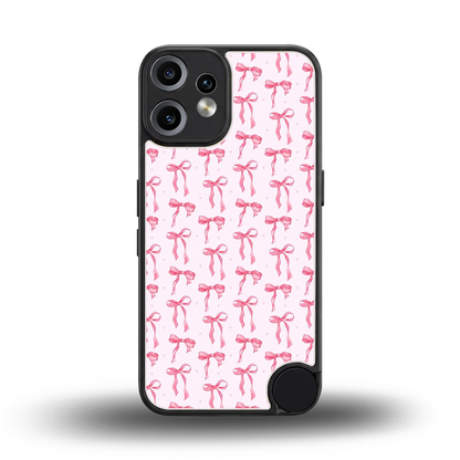 Bow Pink back phone cover | glass case for cmf nothing phone 2 pro