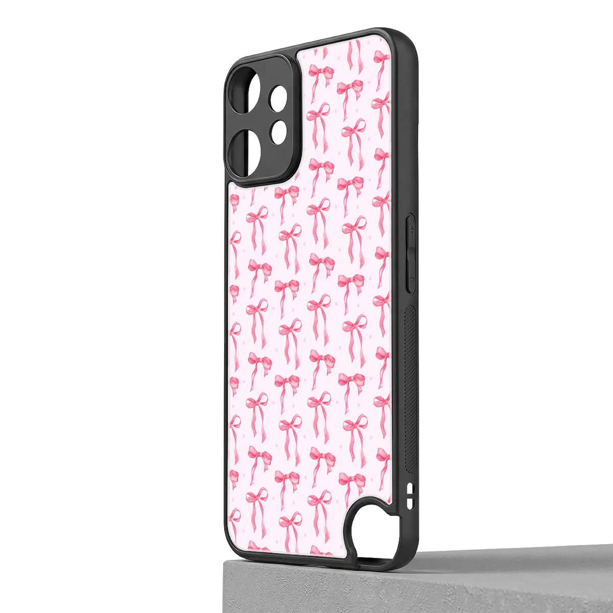 Bow Pink cmf nothing phone 2 pro mobile cover | shockproof glass phone case