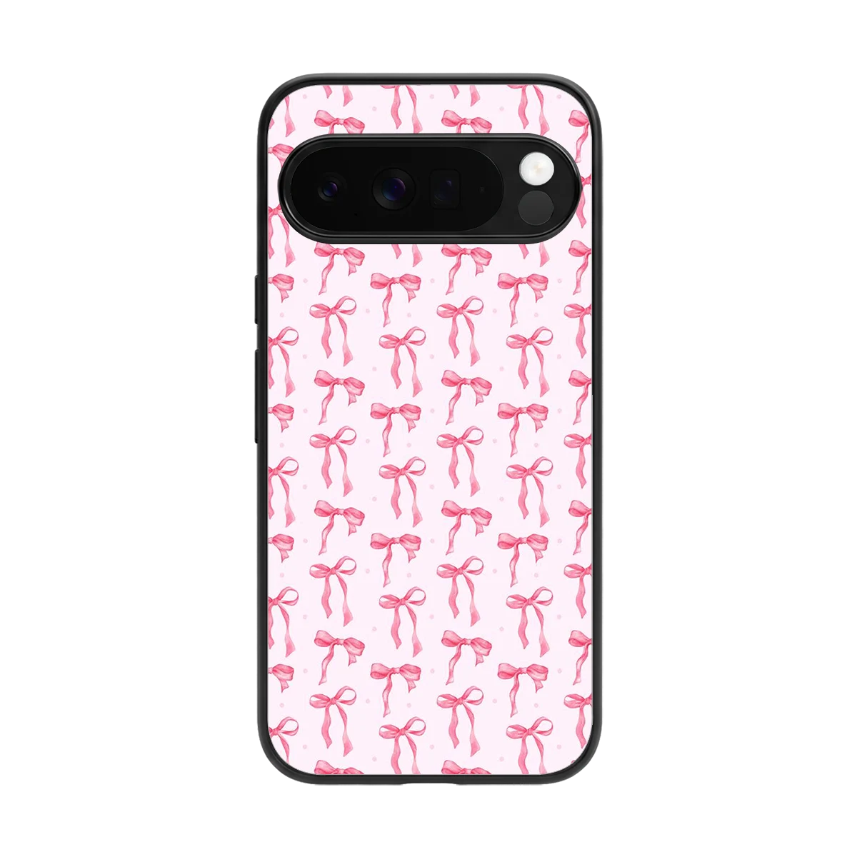 Bow Pink back phone cover | glass case for google pixel 10 pro xl