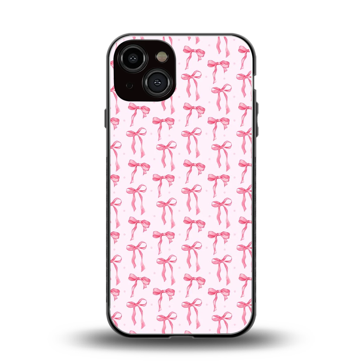 Bow Pink back phone cover | glass case for iphone 14