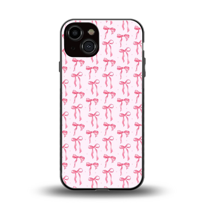 Bow Pink back phone cover | glass case for iphone 14