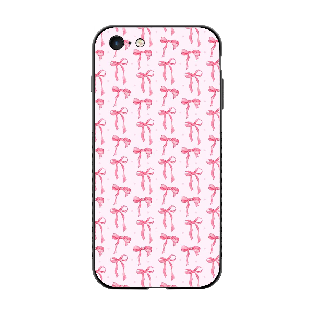 Bow Pink back phone cover | glass case for iphone 6