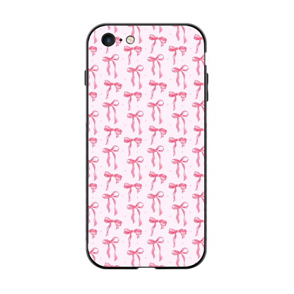 Bow Pink back phone cover | glass case for iphone 6