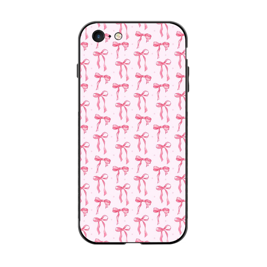 Bow Pink back phone cover | glass case for iphone 6s