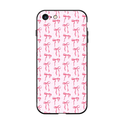 Bow Pink back phone cover | glass case for iphone 7