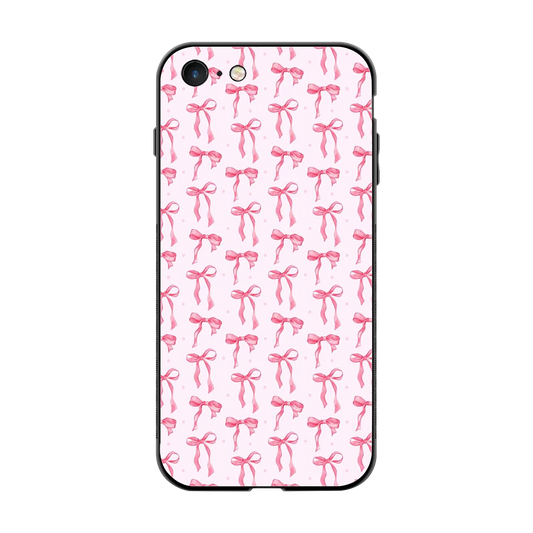 Bow Pink back phone cover | glass case for iphone 7