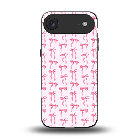 Bow Pink back phone cover | glass case for iphone air