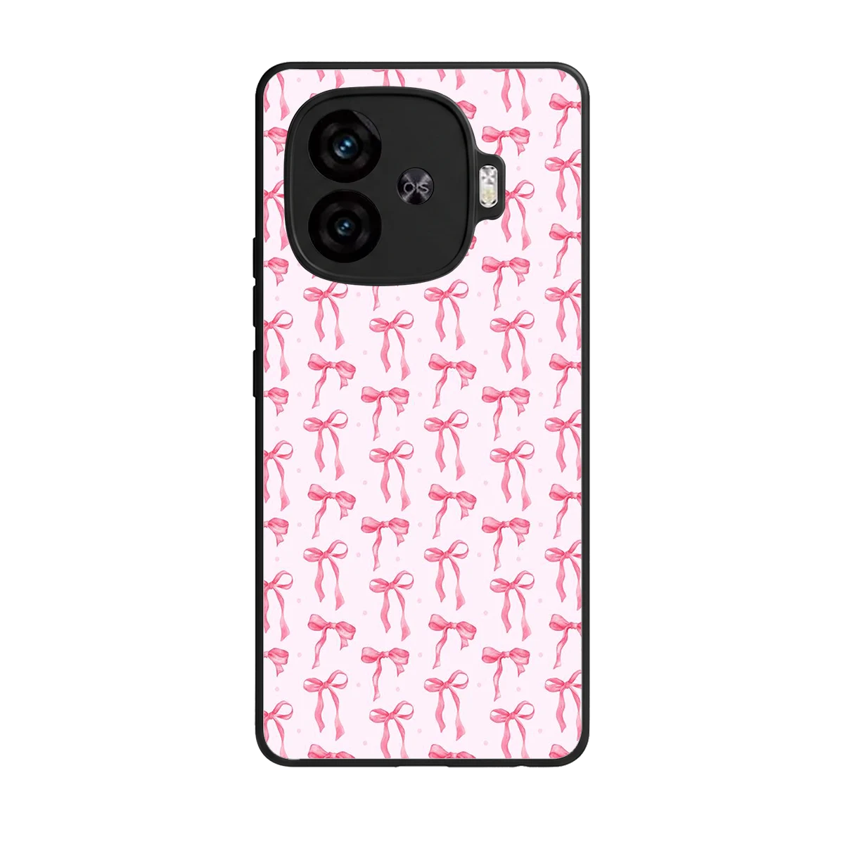 Bow Pink back phone cover | glass case for iqoo neo 10r 5g