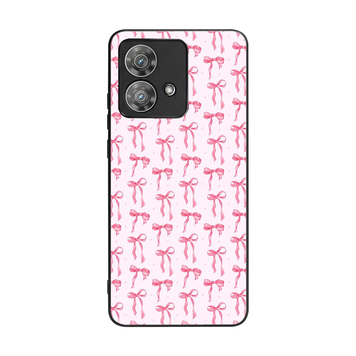 Bow Pink back phone cover | glass case for motorola edge 40 neo 5g