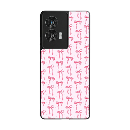 Bow Pink back phone cover | glass case for motorola edge 50 fusion