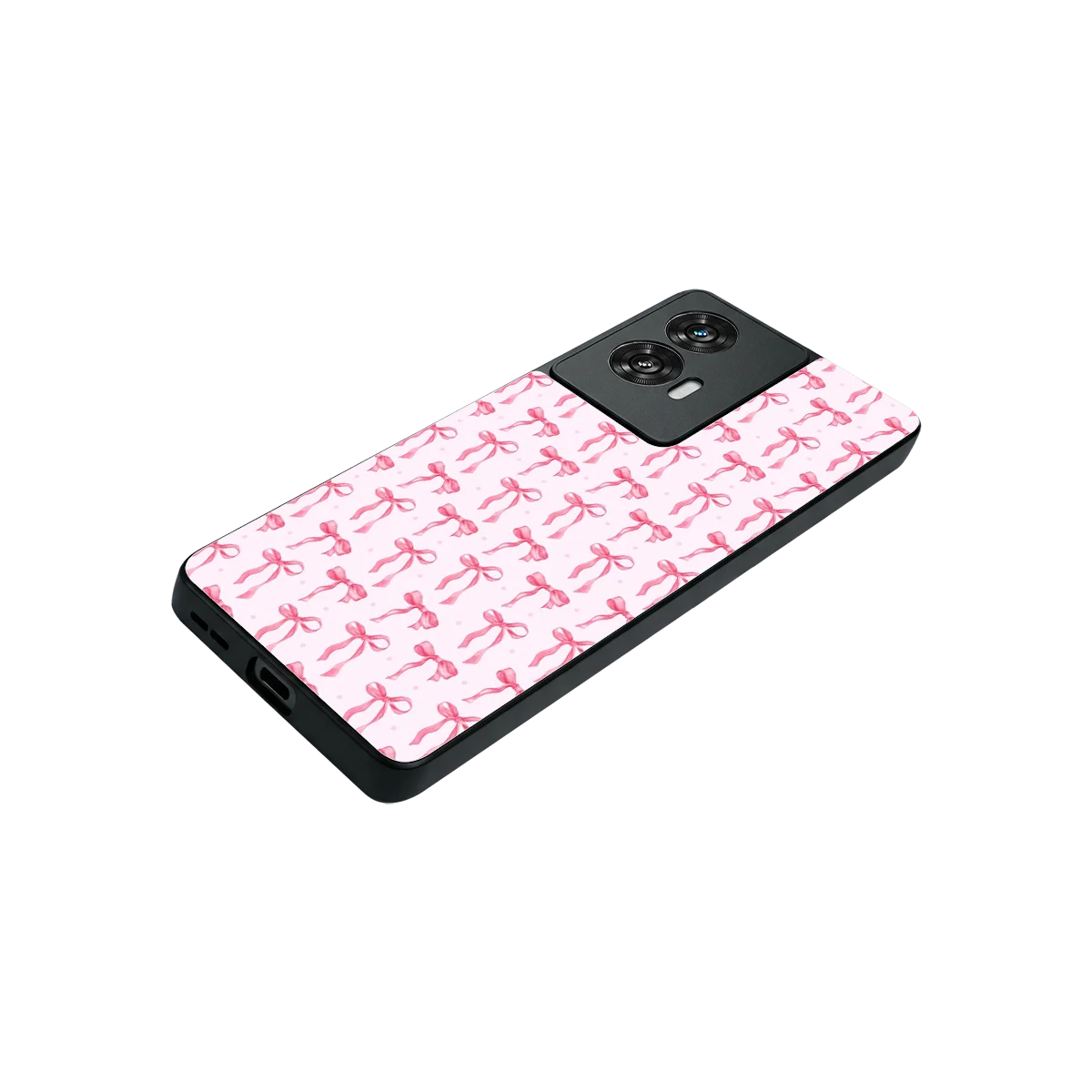 Bow Pink stylish phone case for motorola edge 50 fusion | glossy glass and slim fit