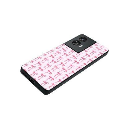 Bow Pink stylish phone case for motorola edge 50 fusion | glossy glass and slim fit