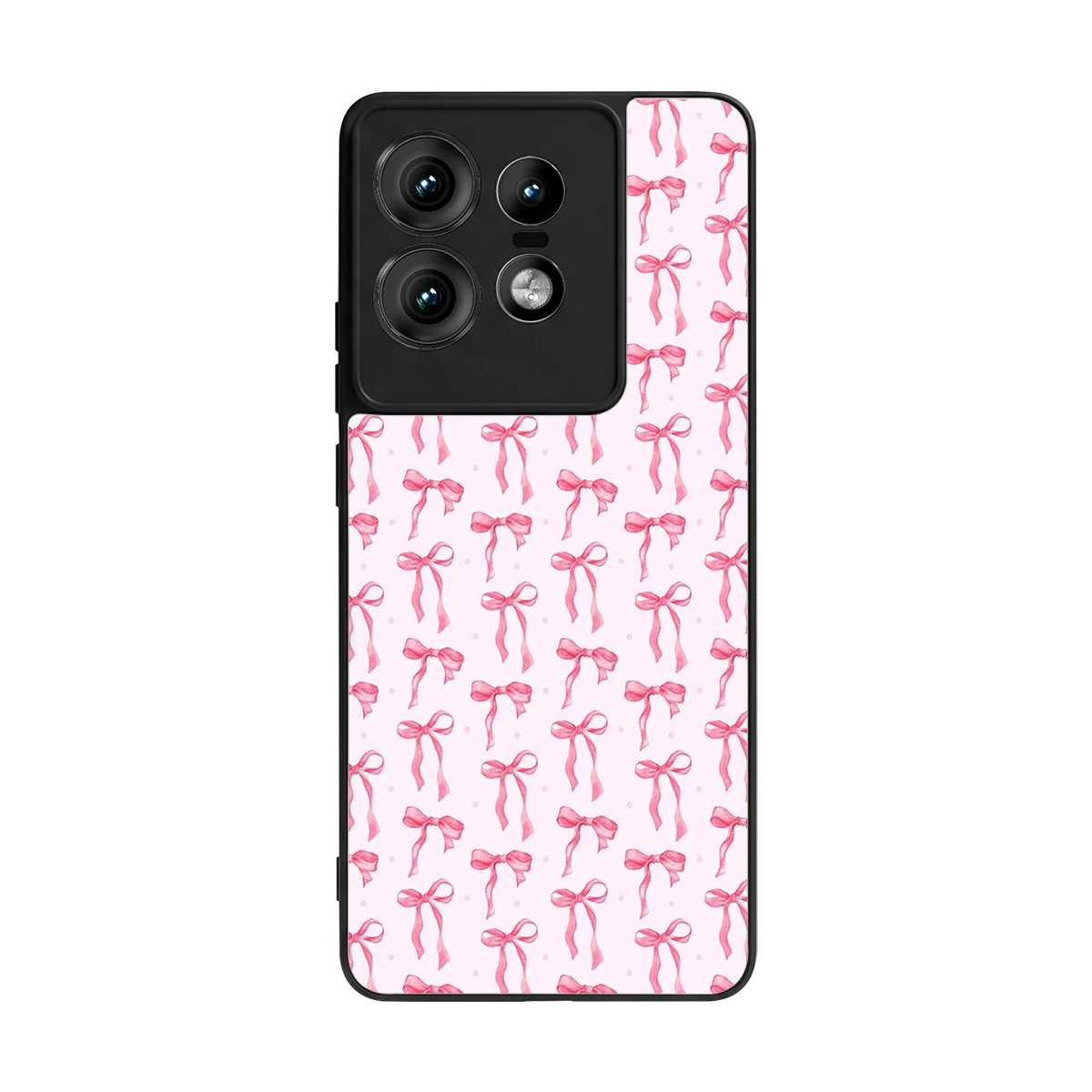 Bow Pink back phone cover | glass case for motorola edge 50 pro