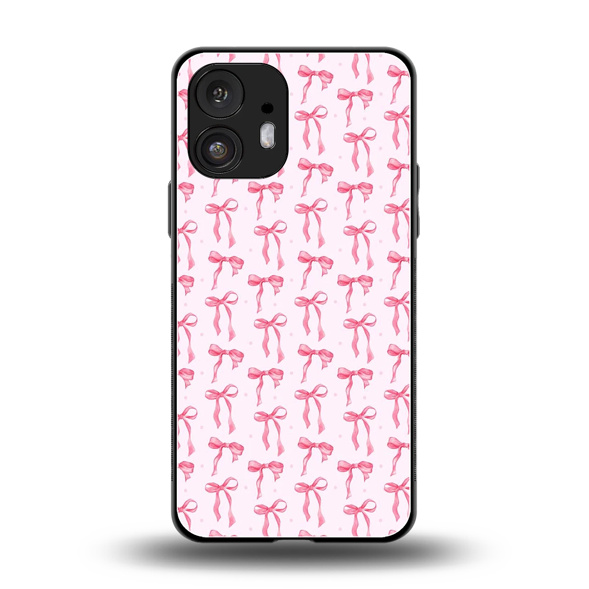 Bow Pink back phone cover | glass case for nothing phone 2