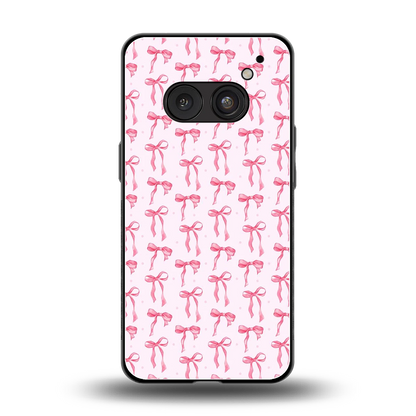 Bow Pink back phone cover | glass case for nothing phone 2a