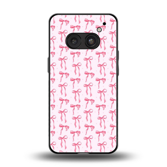 Bow Pink back phone cover | glass case for nothing phone 2a