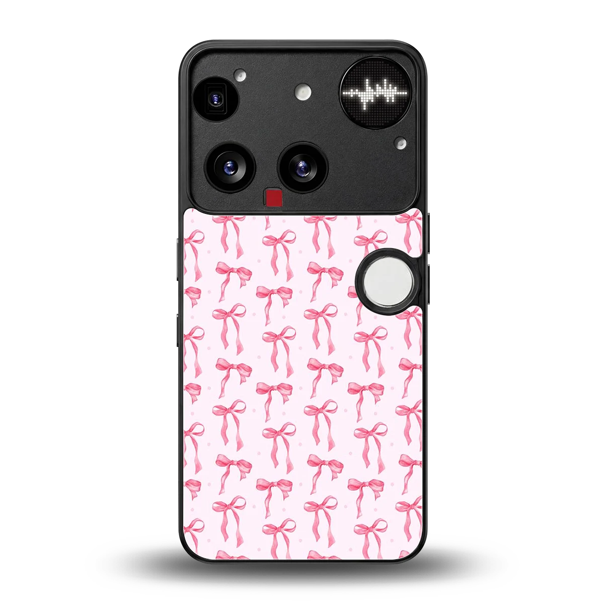 Bow Pink back phone cover | glass case for nothing phone 3